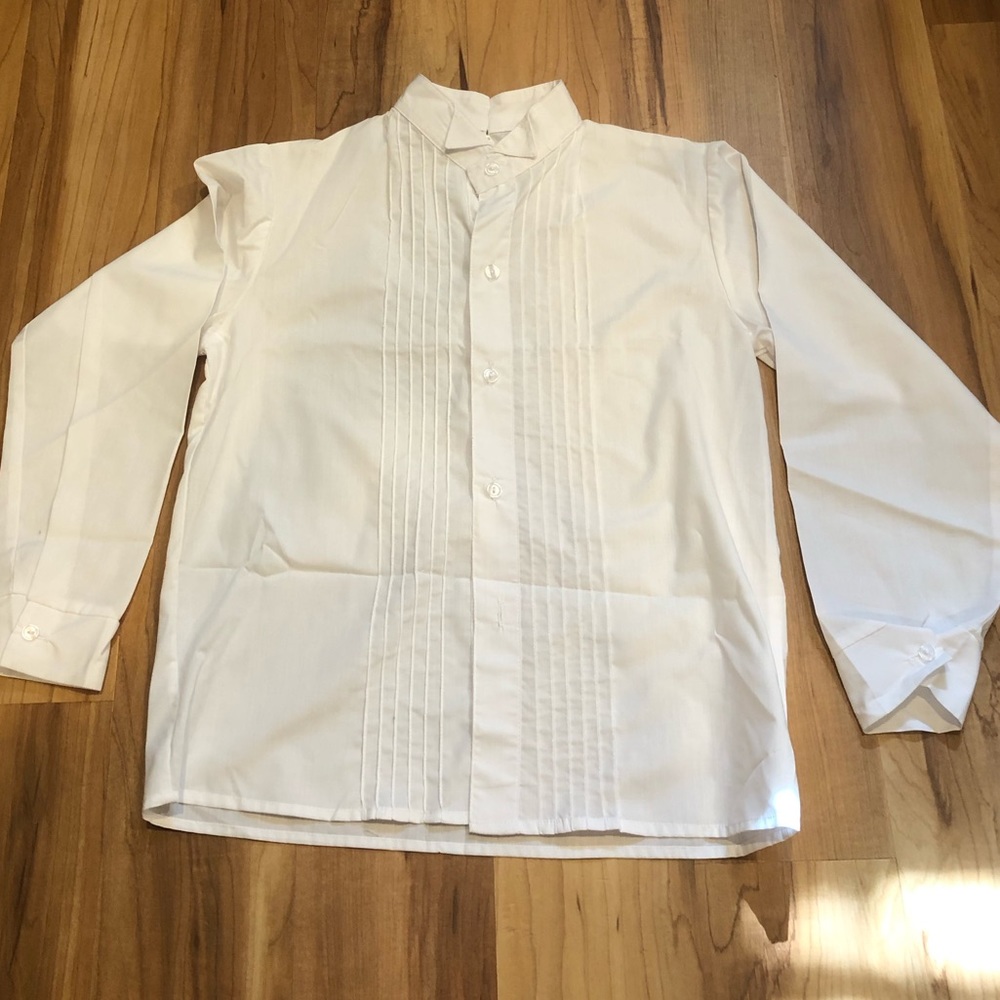 EUC: Boy’s tuxedo shirt with red & white bow ties